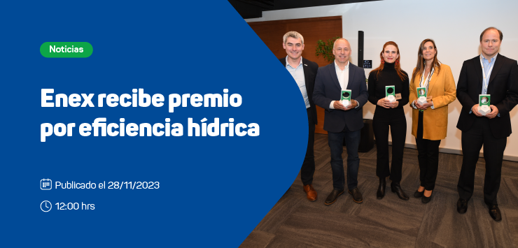 Enex recibe premio por eficiencia hídrica dentro de sus estaciones de servicios